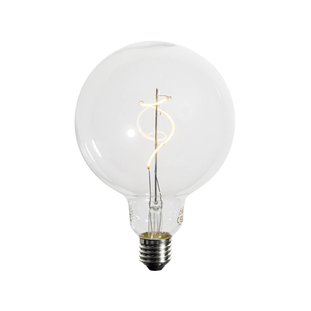 LUEDD E27 dimbare LED spiraal filament G125 4W 270 lm 2700K