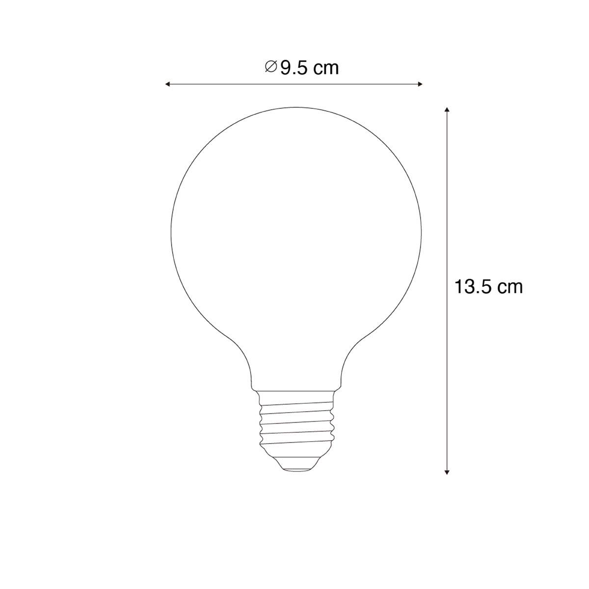 LUEDD E27 3-staps dimbaar LED lamp goud G95 4W 450 lm 2700K
