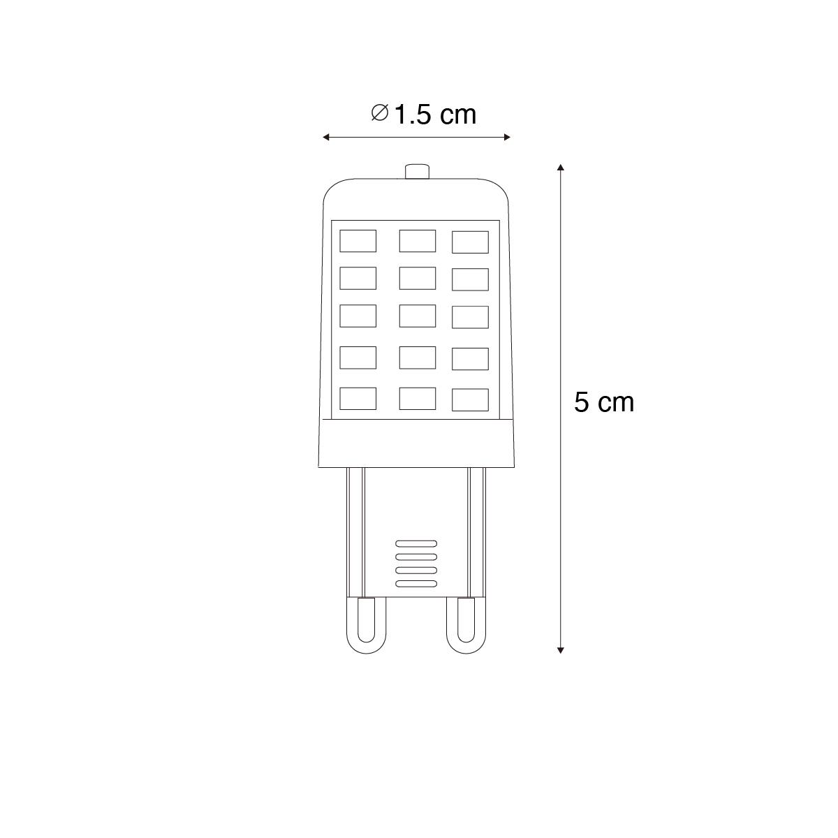 LUEDD G9 dimbare LED lamp 1.2W 100 lm 2200K