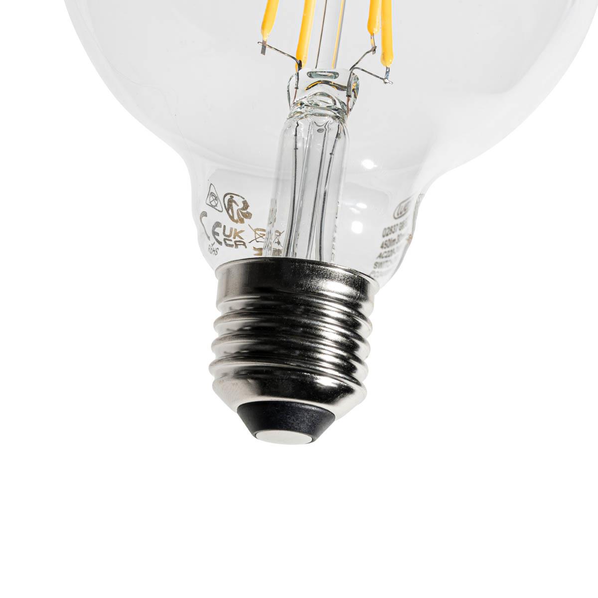 LUEDD E27 3-staps dimbaar LED lamp G95 4W 450 lm 3000K