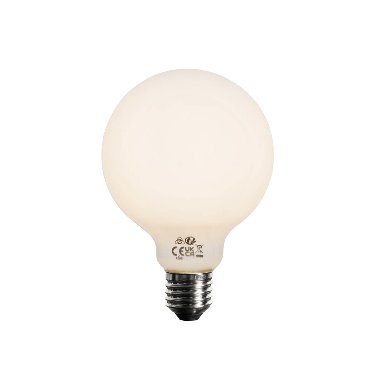 LUEDD E27 3-staps dimbaar LED lamp opaal G95 4W 450 lm 3000K