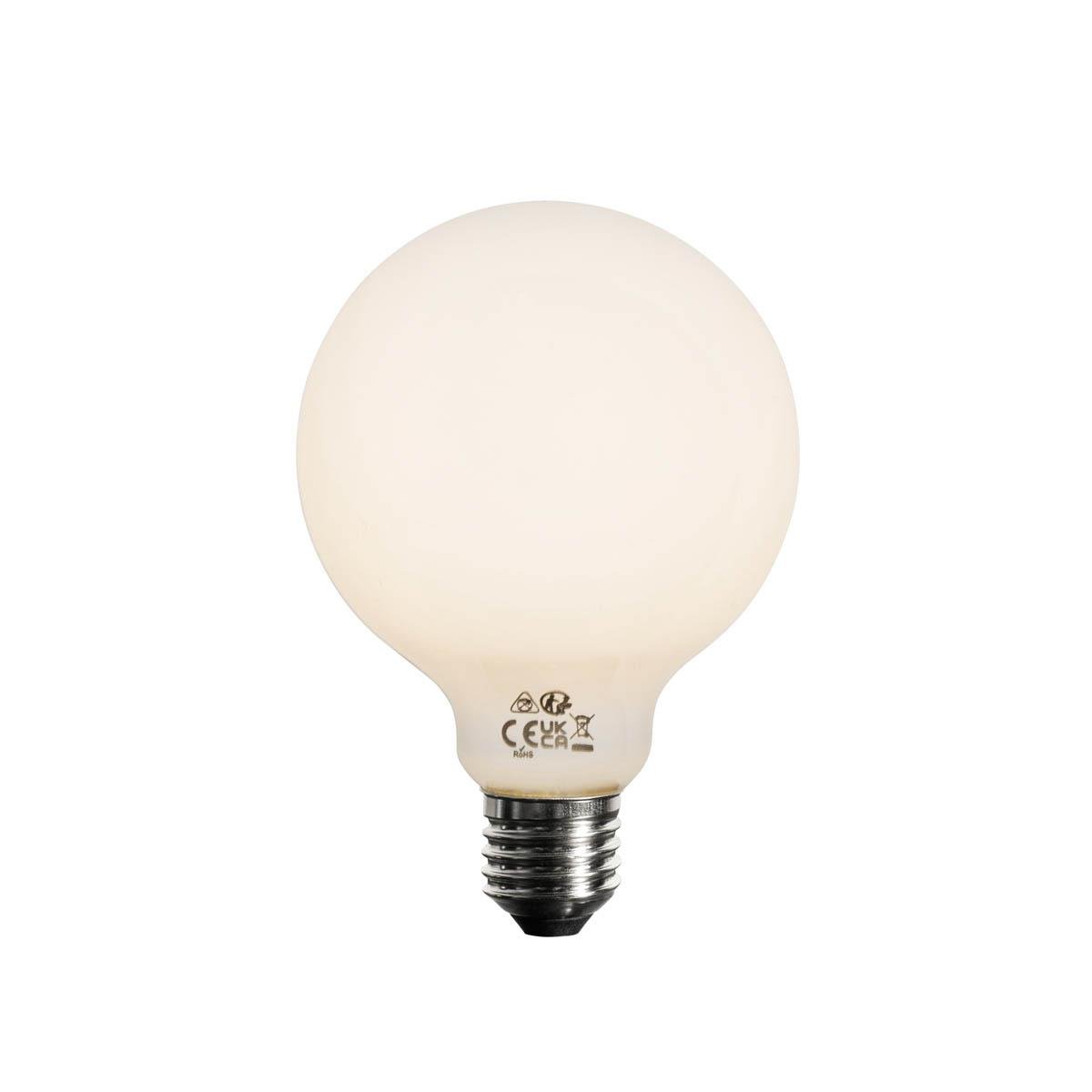 LUEDD E27 3-staps dimbaar LED lamp opaal G95 4W 450 lm 3000K