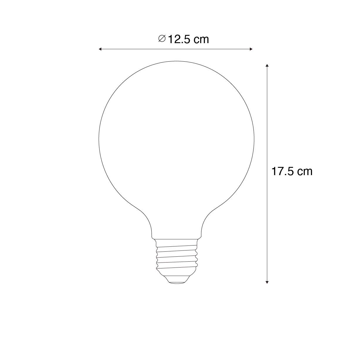 LUEDD E27 3-staps dimbaar LED lamp opaal G125 4W 450 lm 3000K
