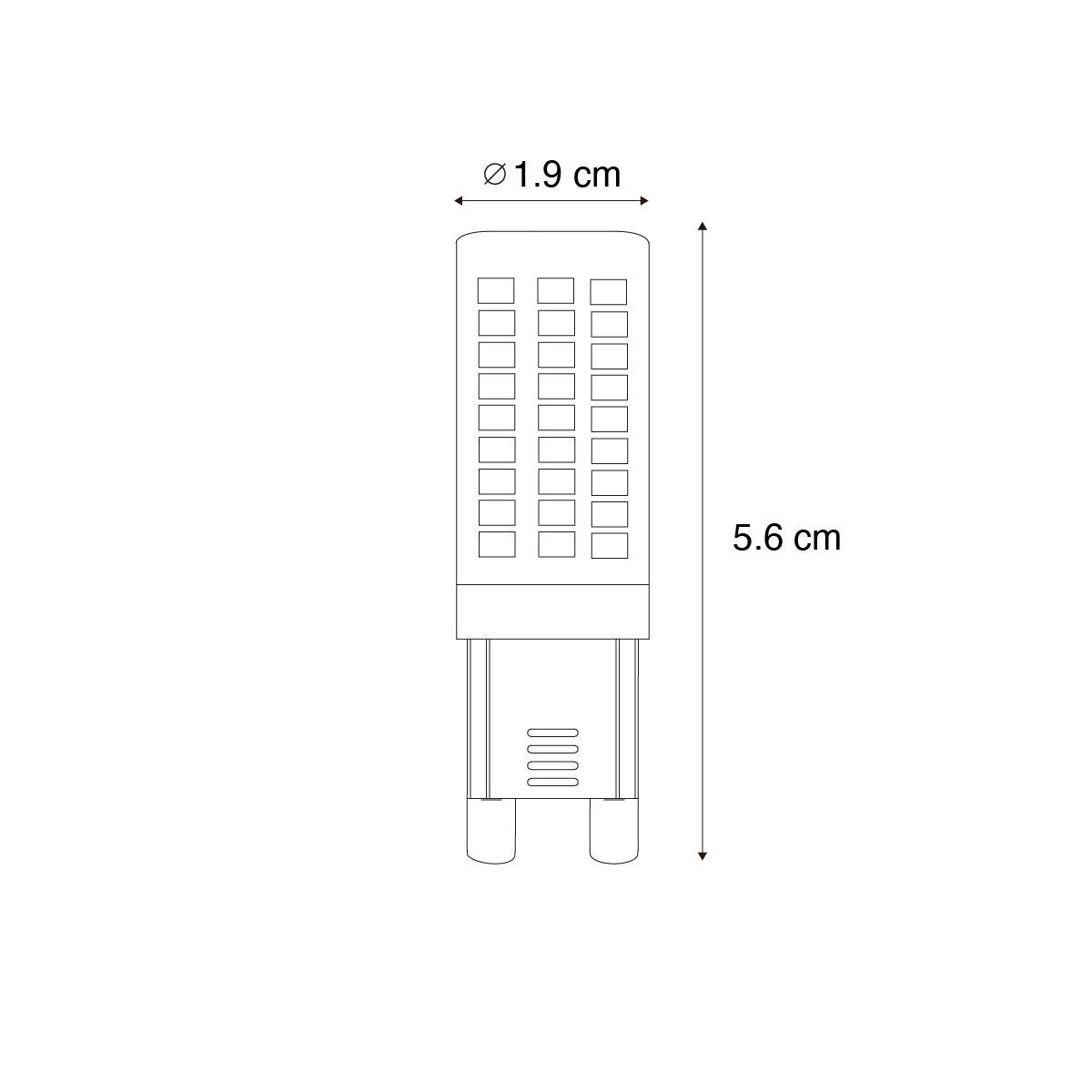 LUEDD G9 3-staps dimbaar LED lamp opaal 4.5W 500 lm 2700K