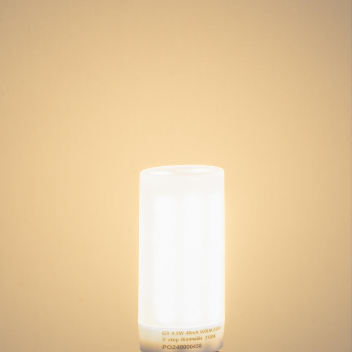 LUEDD G9 3-staps dimbaar LED lamp opaal 4.5W 500 lm 2700K
