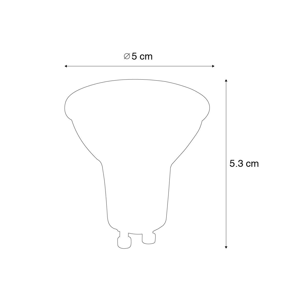 LUEDD GU10 dimbare LED lamp 4W 310 lm 3000K