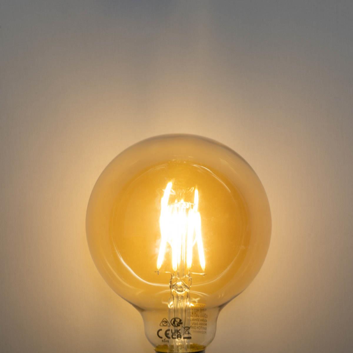 LUEDD E27 dimbare LED lamp G95 5W 450 lm 2700K