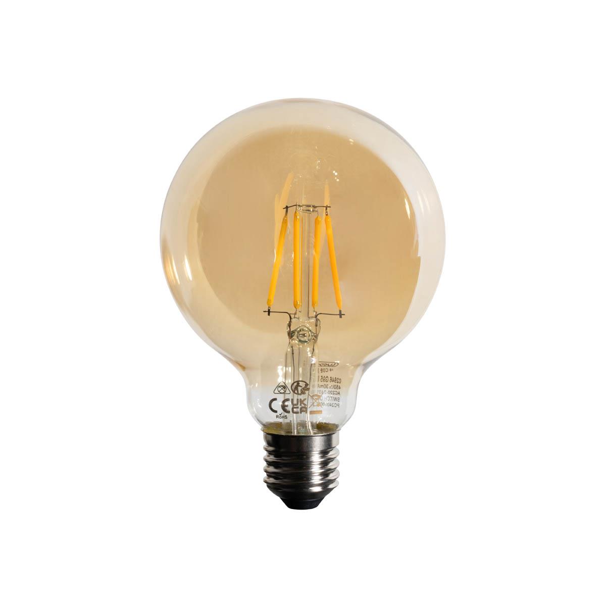 LUEDD E27 dimbare LED lamp G95 5W 450 lm 2700K