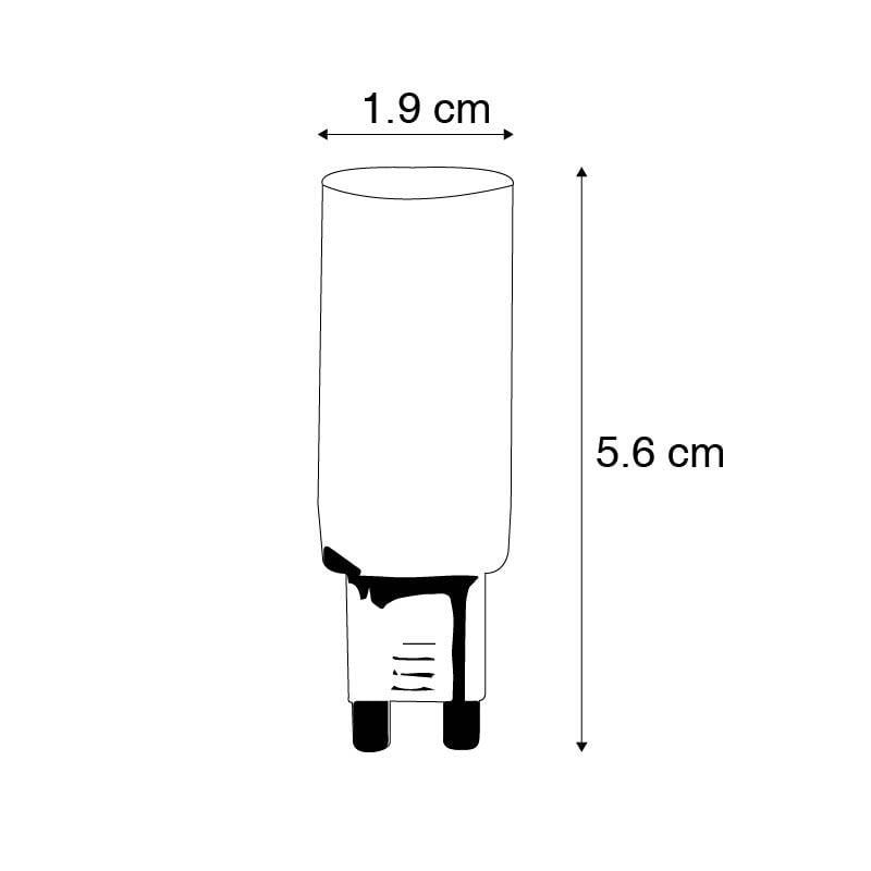 LUEDD Set van 4 G9 3-staps dimbare LED lampen 4,5W 500 lm 2700K