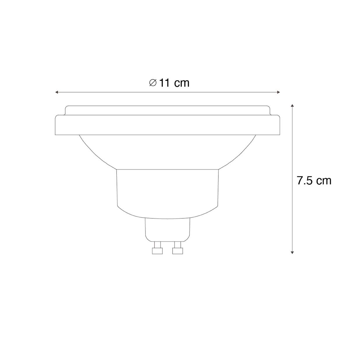 LUEDD Smart GU10 dimbare LED lamp AR111 10W 800 lm 2200 - 6500K