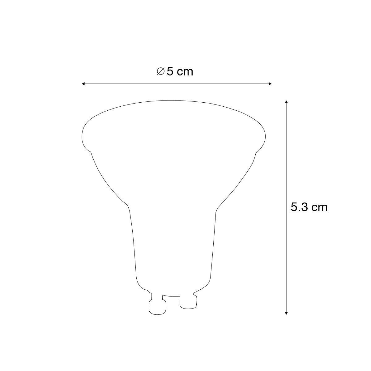 LUEDD GU10 dimbare LED lamp 8W 660 lm 3000K
