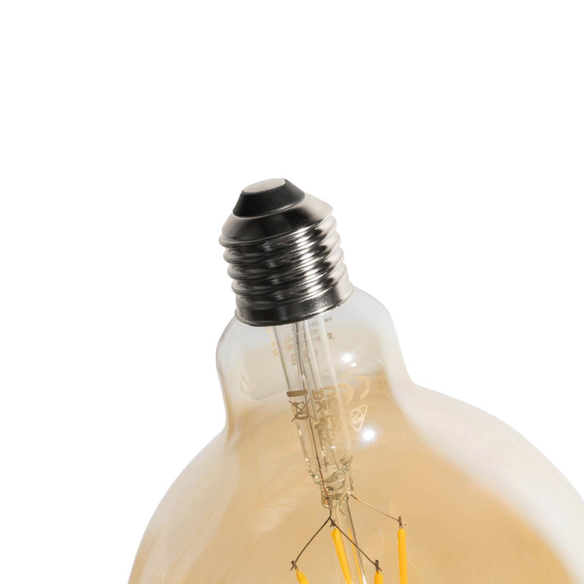 LUEDD E27 3-staps dimbaar LED goud G125 4W 450 lm 2700K