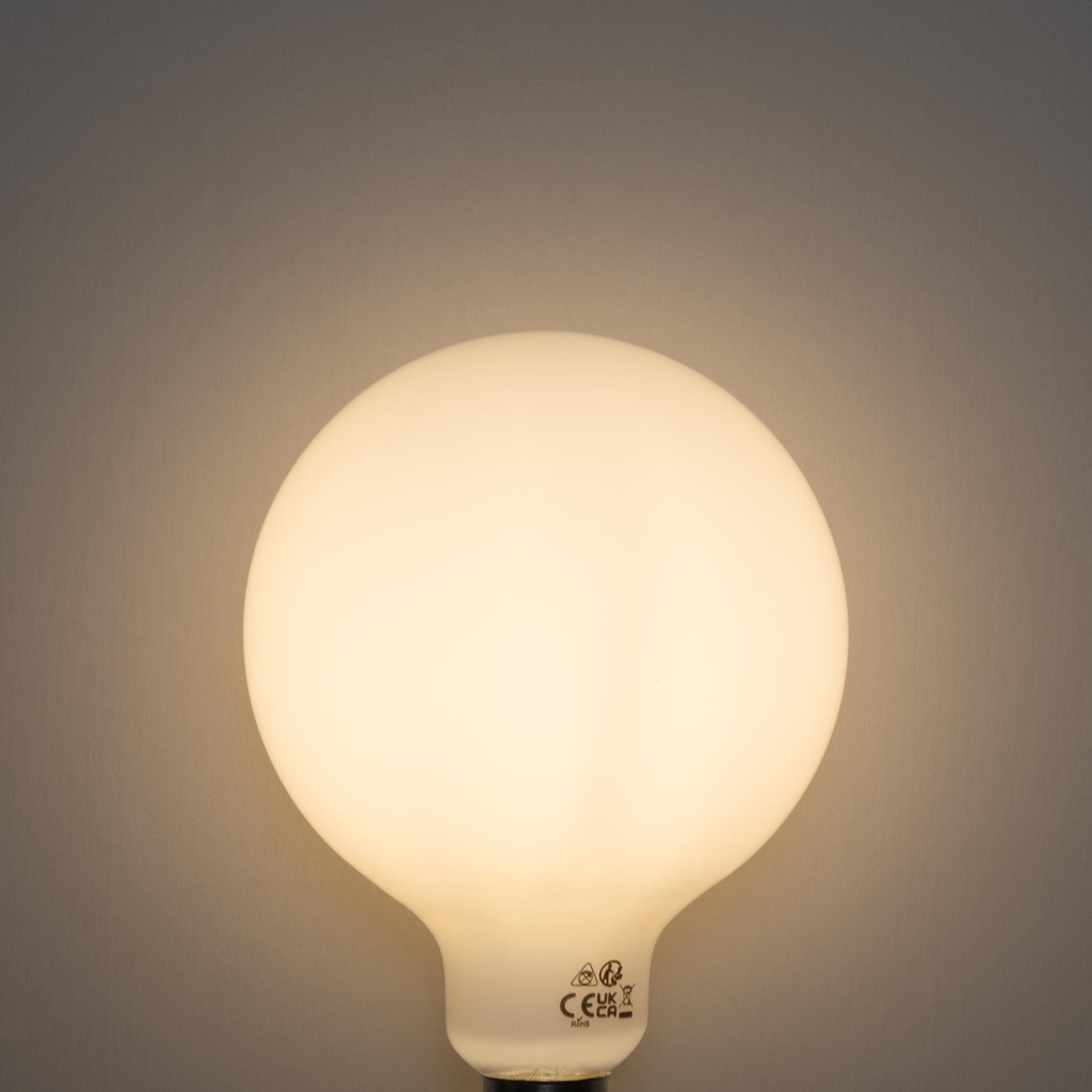 LUEDD E27 dimbare LED lamp opaal G125 5W 450 lm 3000K