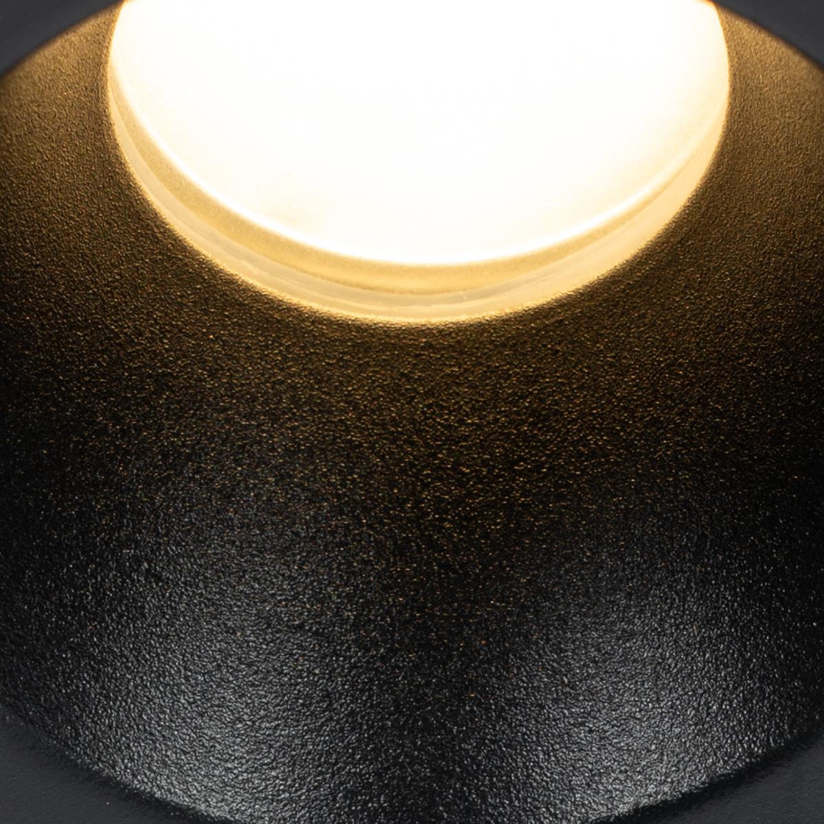 QAZQA Set van 6 inbouwspots zwart GU10 35mm IP44 - Dept