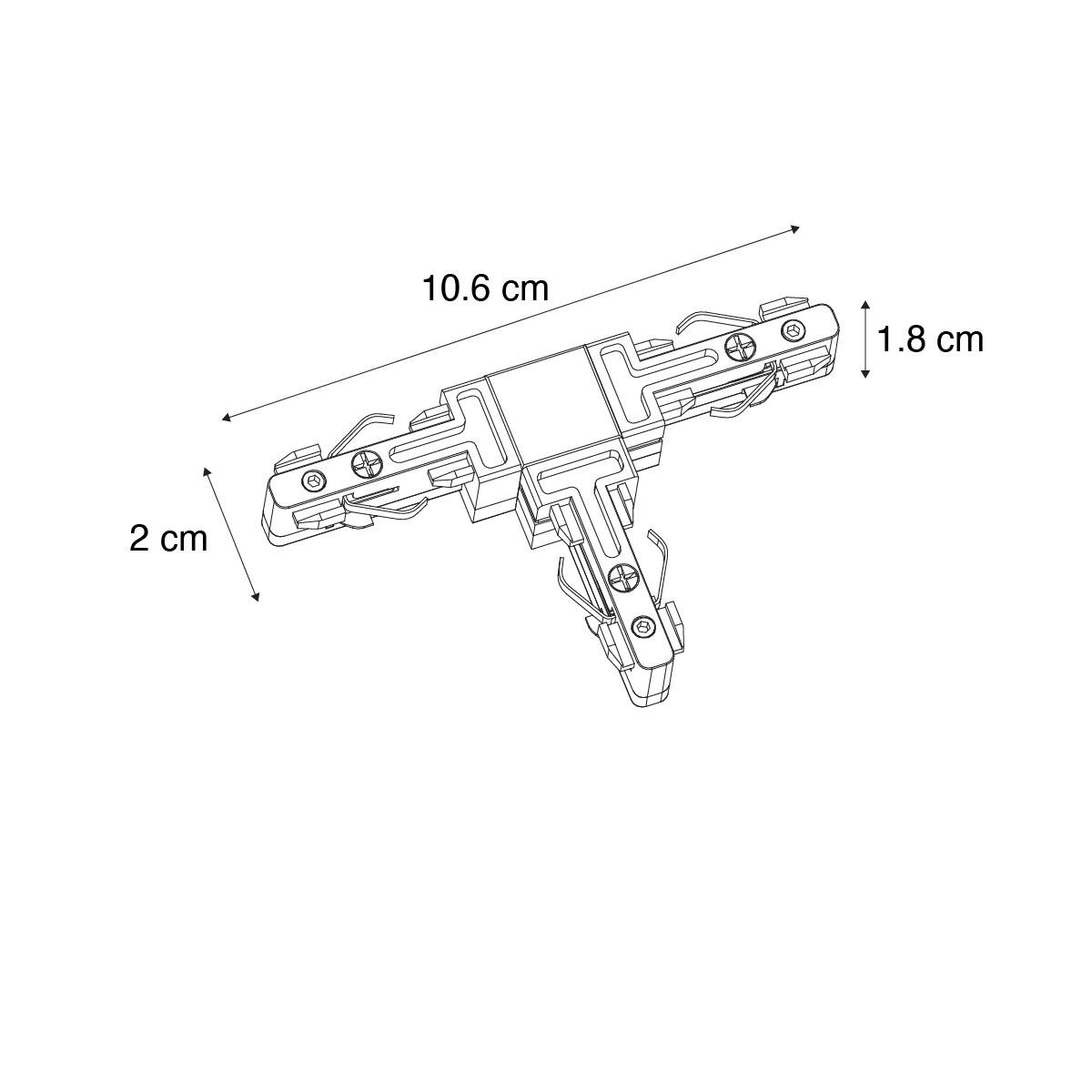 QAZQA T-Koppelstuk rail wit 1-fase - Slimline