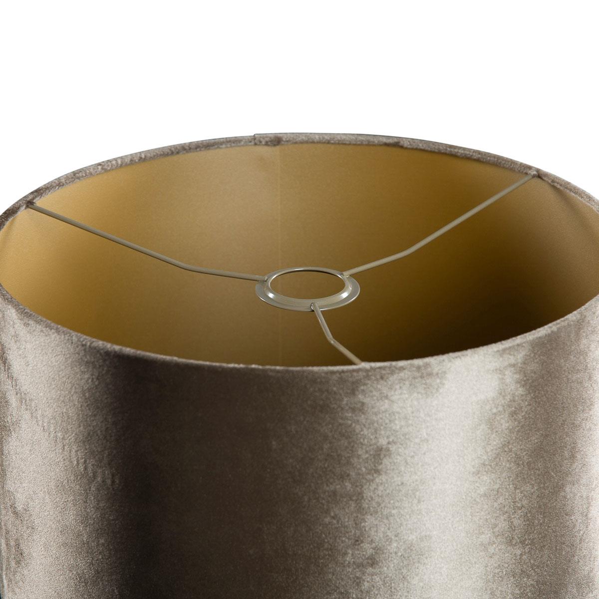 QAZQA Velours lampenkap brons met gouden binnenkant 35|35|20