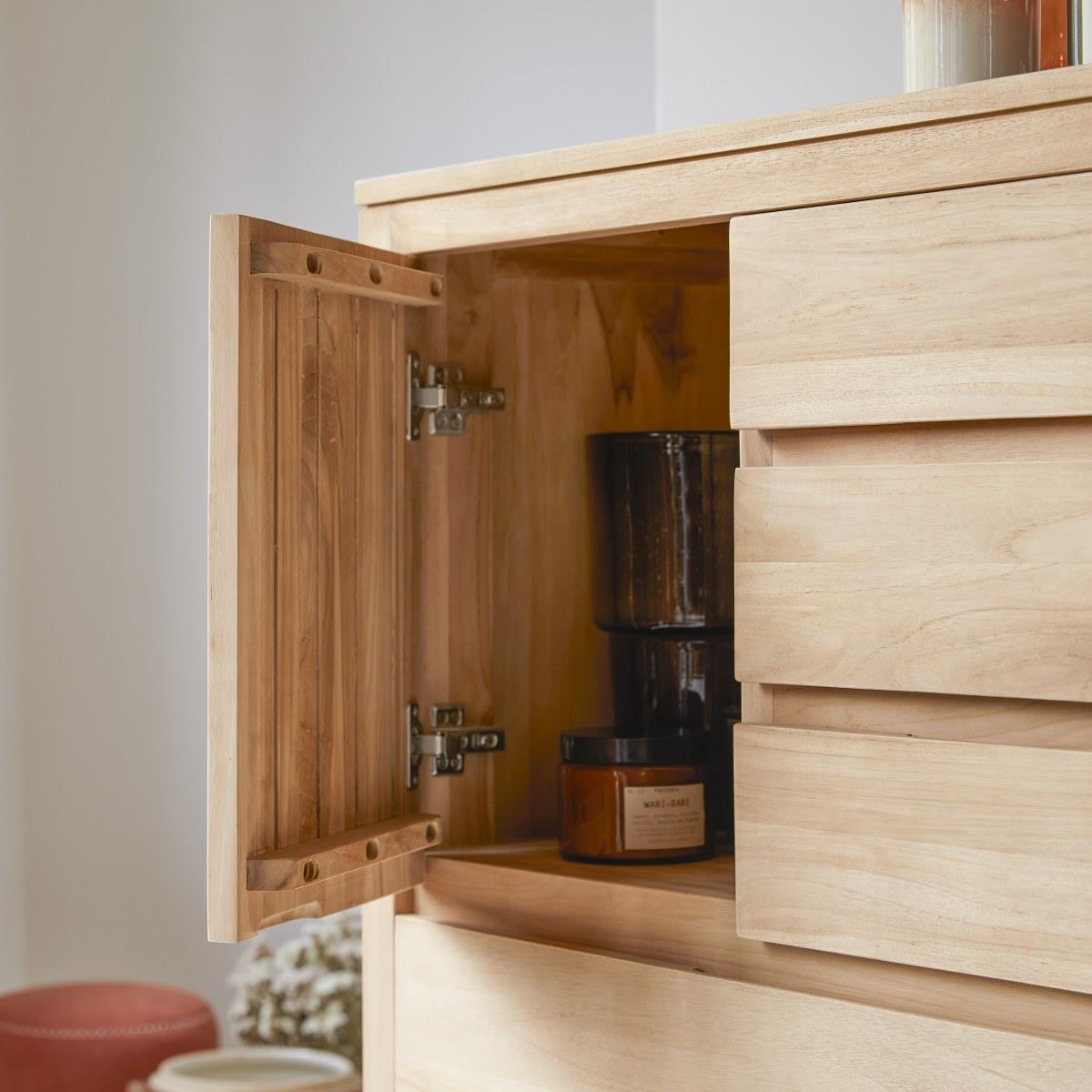 Tikamoon - Paulo - Massief teakhouten dressoir 80 cm