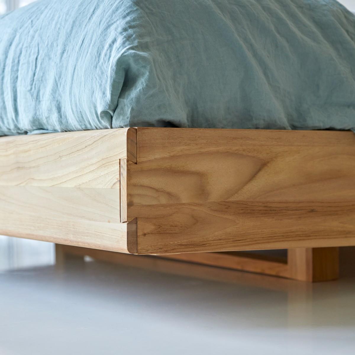 Tikamoon - Flat - Bed in massief teak 160 x 200 cm