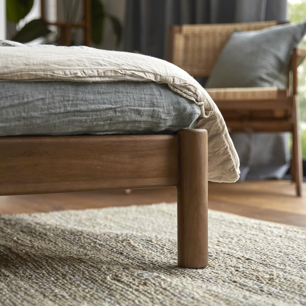 Tikamoon - Teakhouten bed 170 x 214 Taku