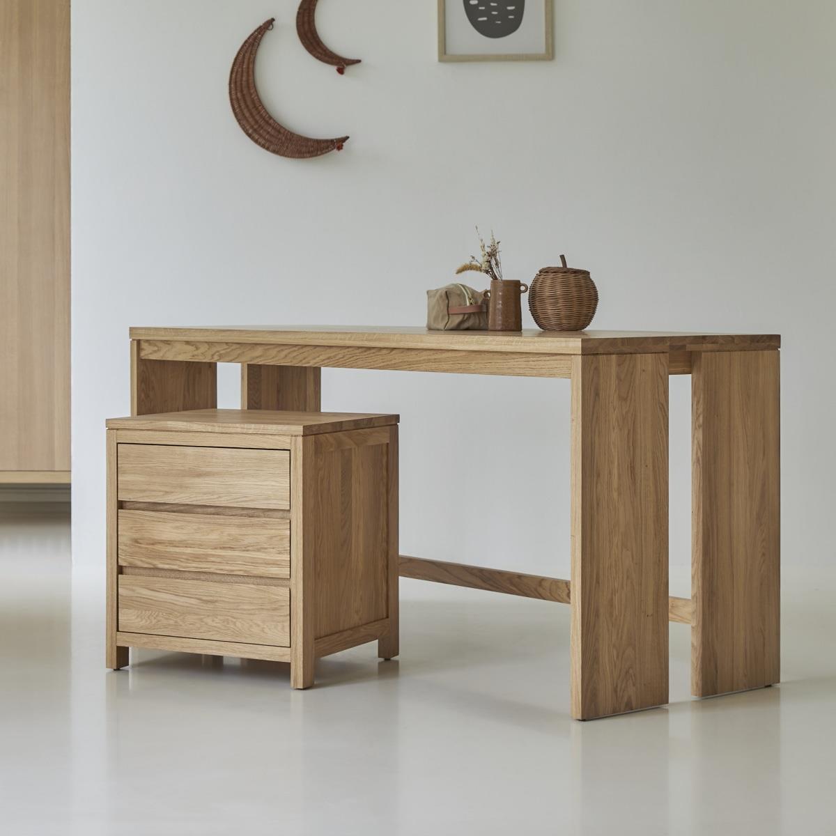 Tikamoon - Kinderbureau van eikenhout 160 cm Eden