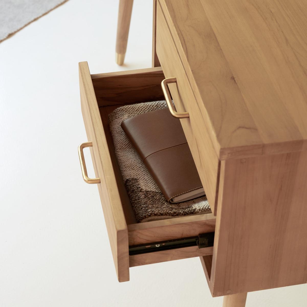 Tikamoon - Kort - Bureau van massief teak