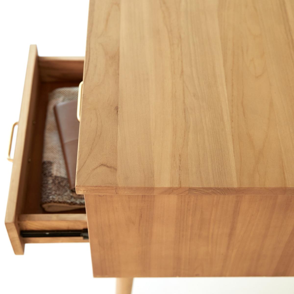 Tikamoon - Kort - Bureau van massief teak