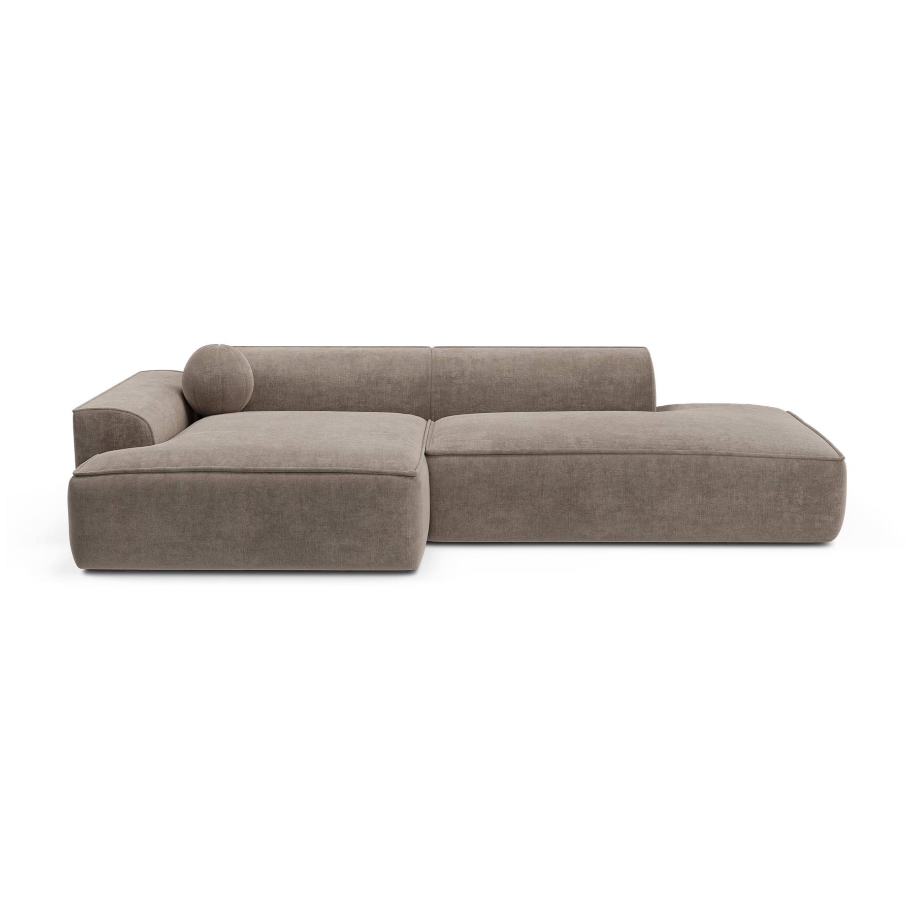 Bank links hoek zwart fluweel 300cm