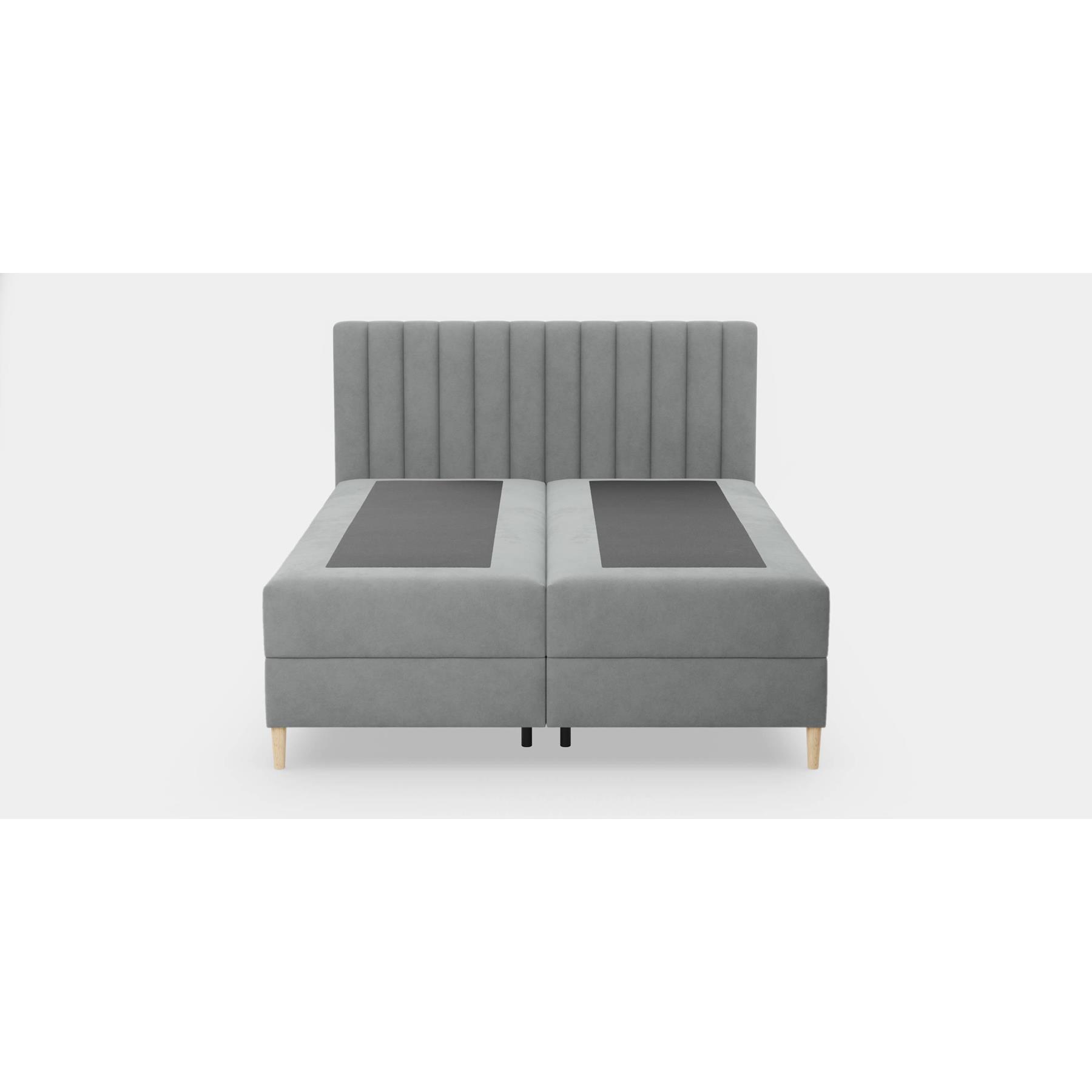 by fonQ Pazara Boxspring met Opbergruimte 180 x 200 cm - Grijs / Naturel