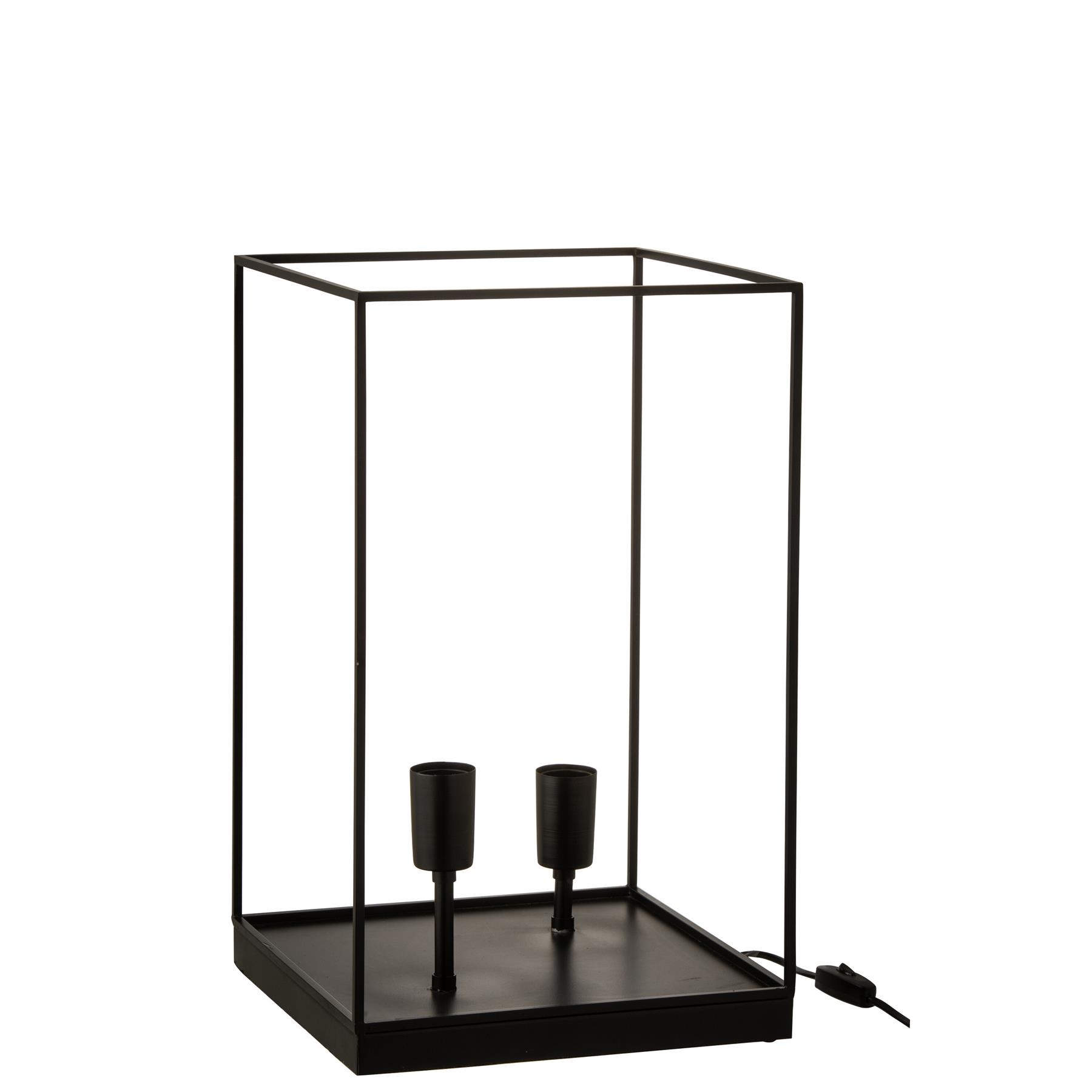 Lamp | Metaal | Zwart | 30x30x (h)50 Cm