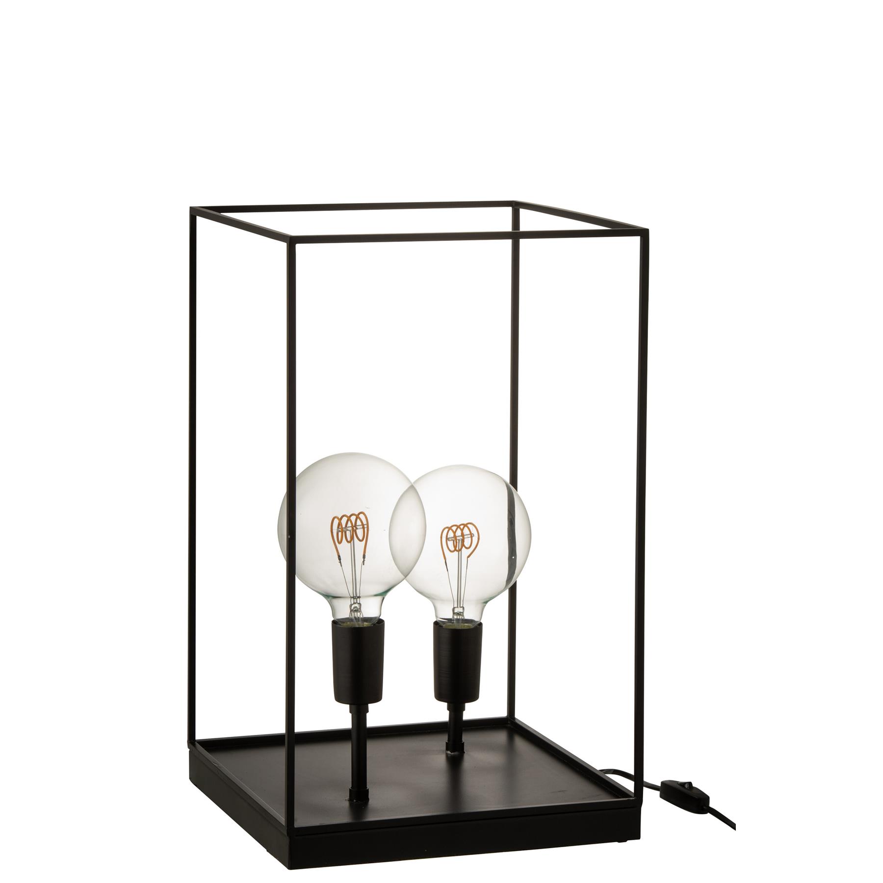 Lamp | Metaal | Zwart | 30x30x (h)50 Cm