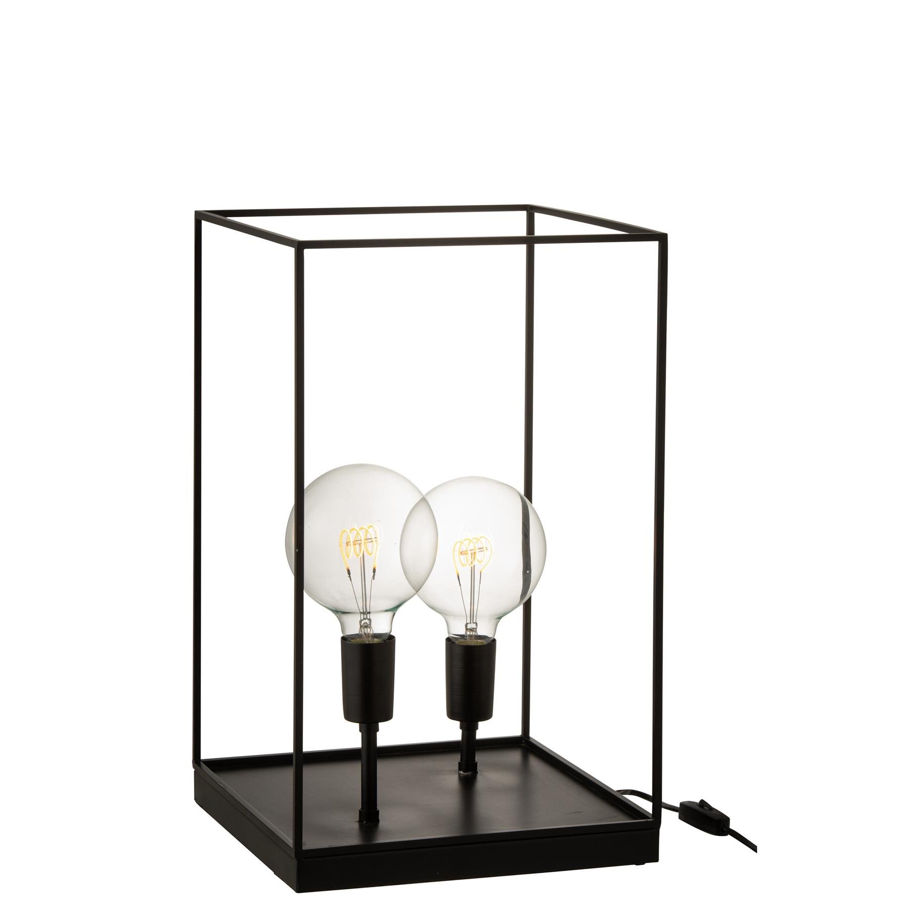 Lamp | Metaal | Zwart | 30x30x (h)50 Cm