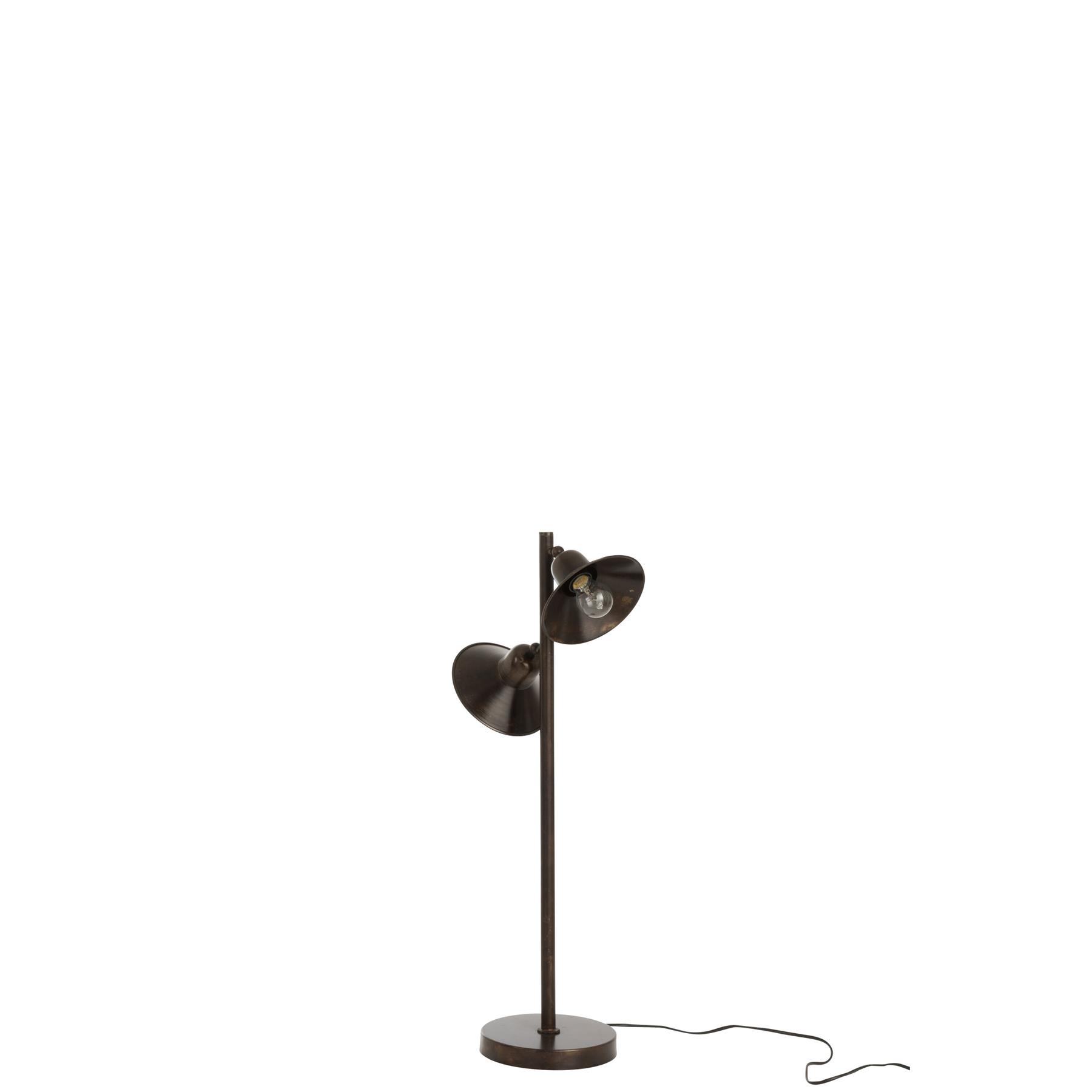 Lamp | Metaal | Bruin | 34x21x (h)80 Cm