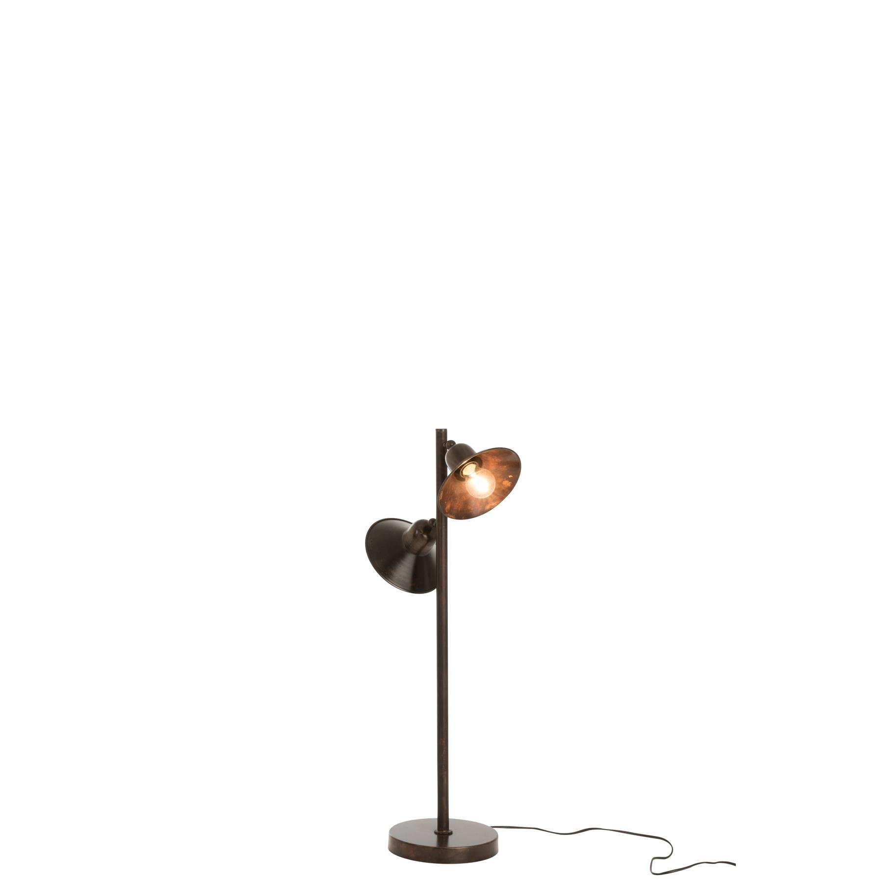 Lamp | Metaal | Bruin | 34x21x (h)80 Cm