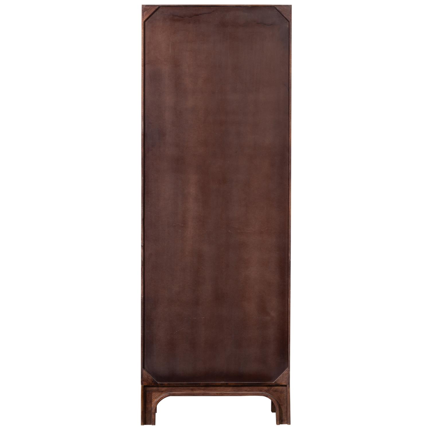 WOOOD opbergkast Staes - Mango Hout - Walnoot - 210x75x45 cm