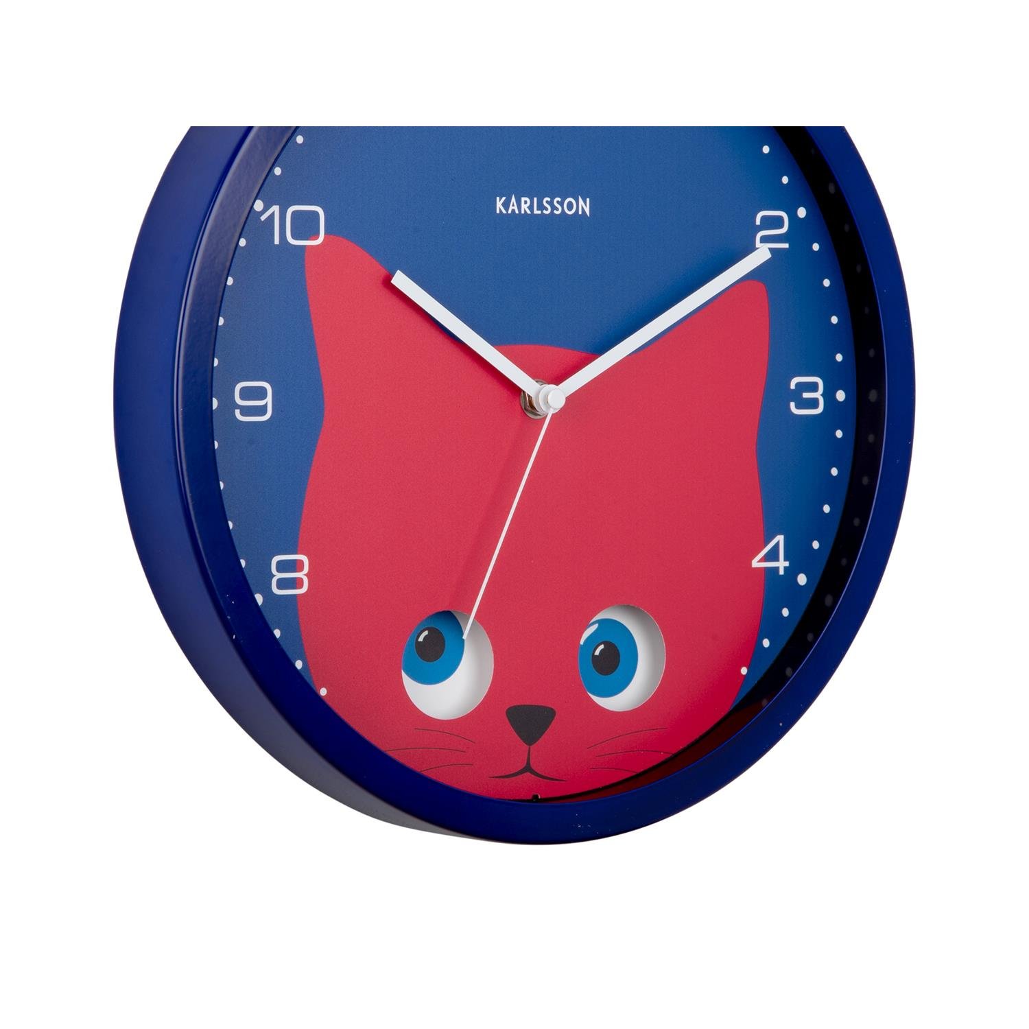 Karlsson - Wall Clock Peekaboo Cat