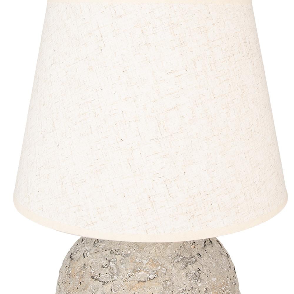 Clayre & Eef Tafellamp Ø 35x68 cm Grijs Terracotta Bureaulamp