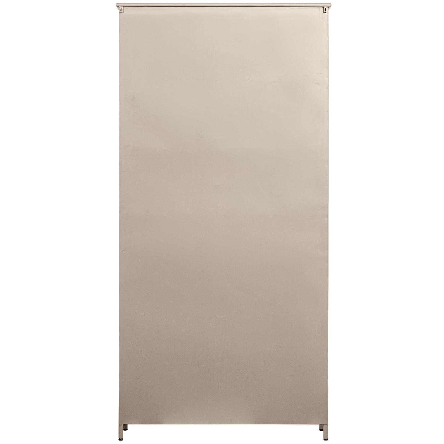 WOOOD 2-deurs vitrinekast XL Exhibit - Metaal - Zand - 200x99x44 cm