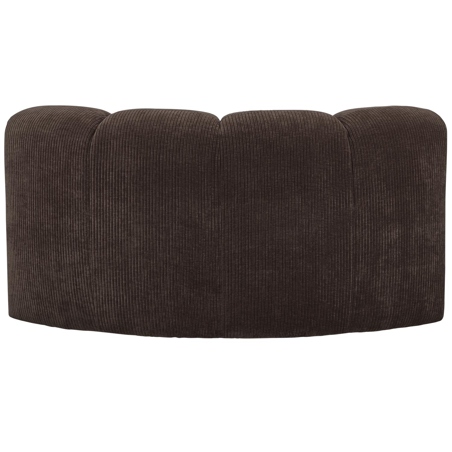 WOOOD Mojo Bank Hoekelement  - Ribstof - Bruin - 75x68x77