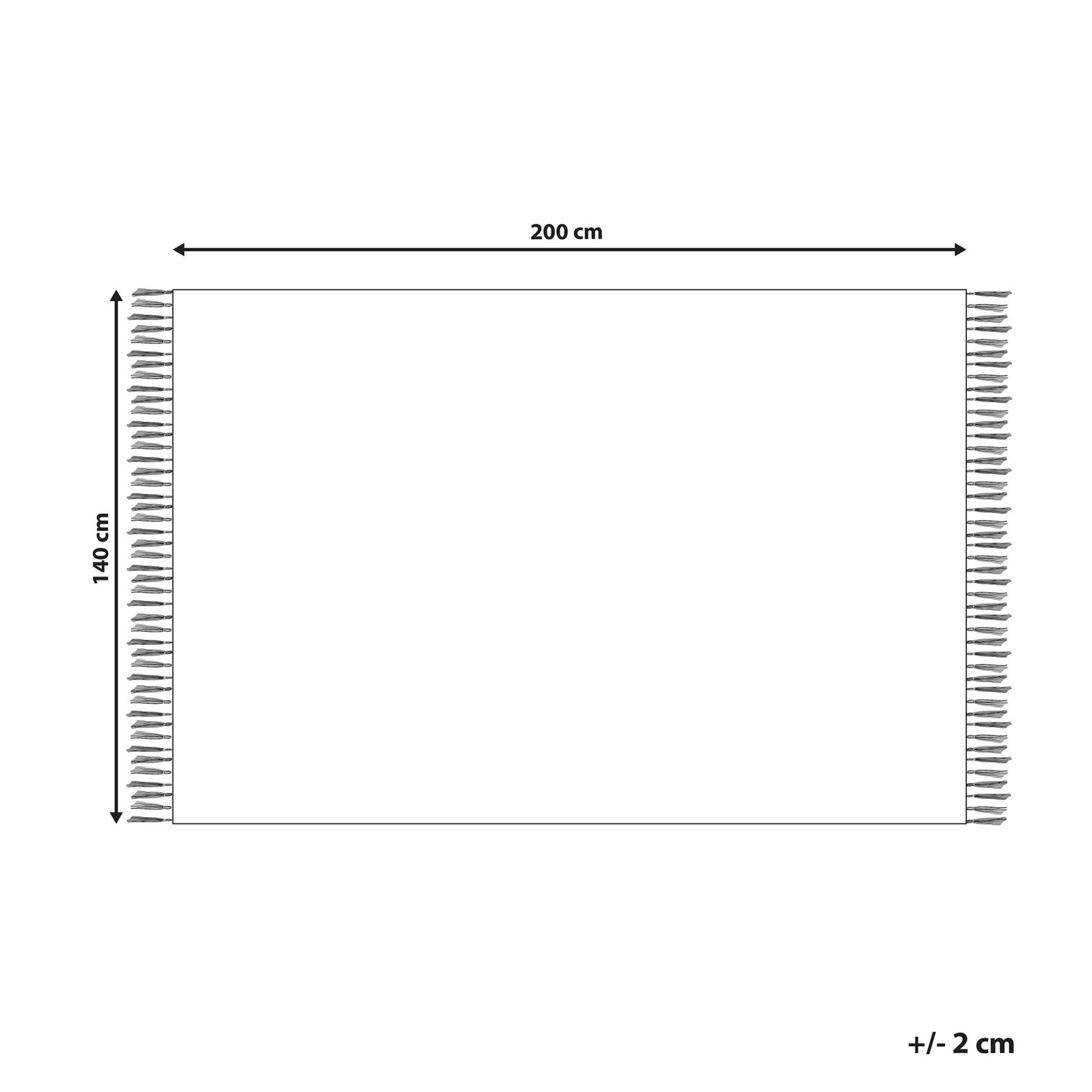 Beliani - BAZALETI - Vloerkleed - Wit - 140 x 200 cm - Katoen