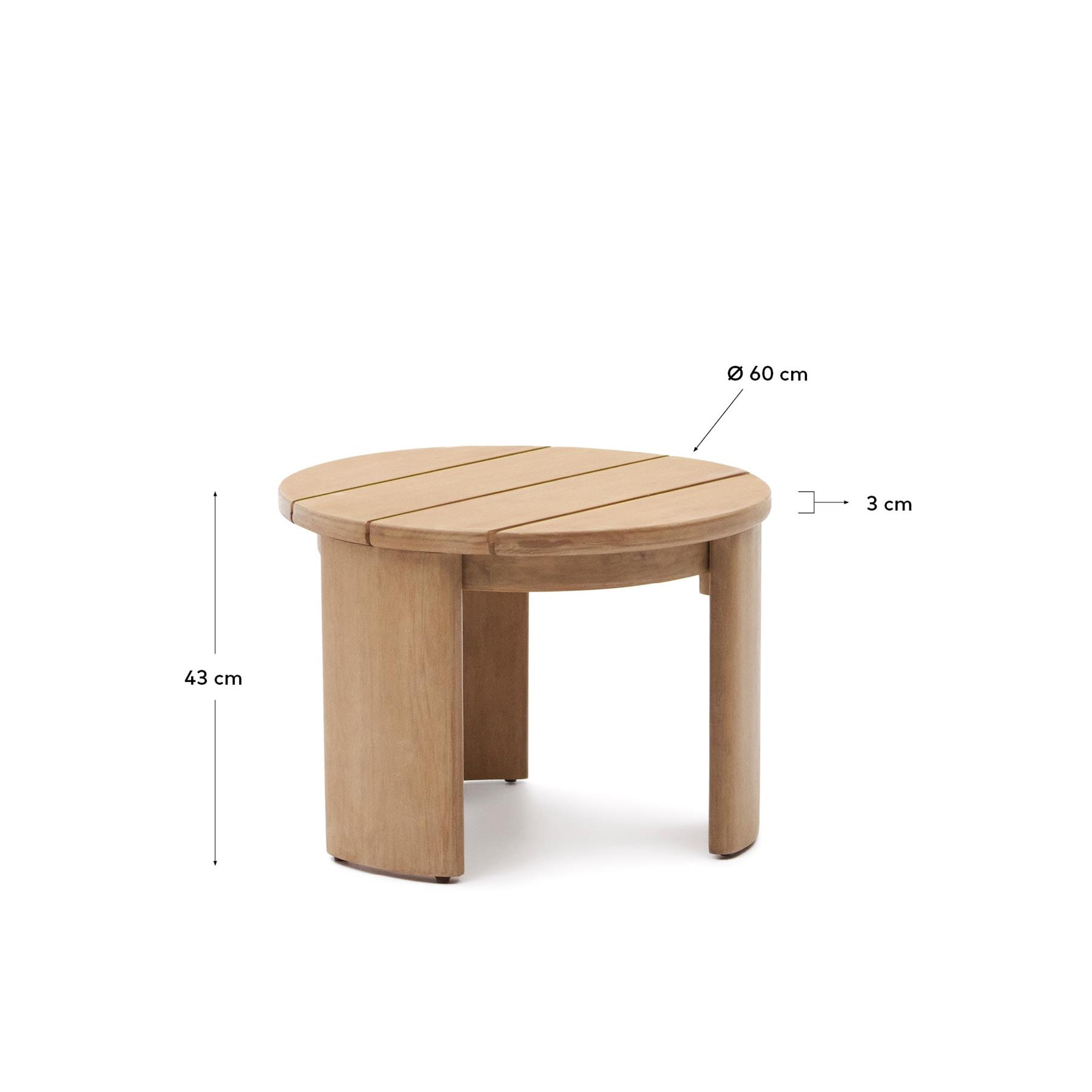 Kave Home - Bijzettafel Xoriguer van FSC 100% massief eucalyptushout