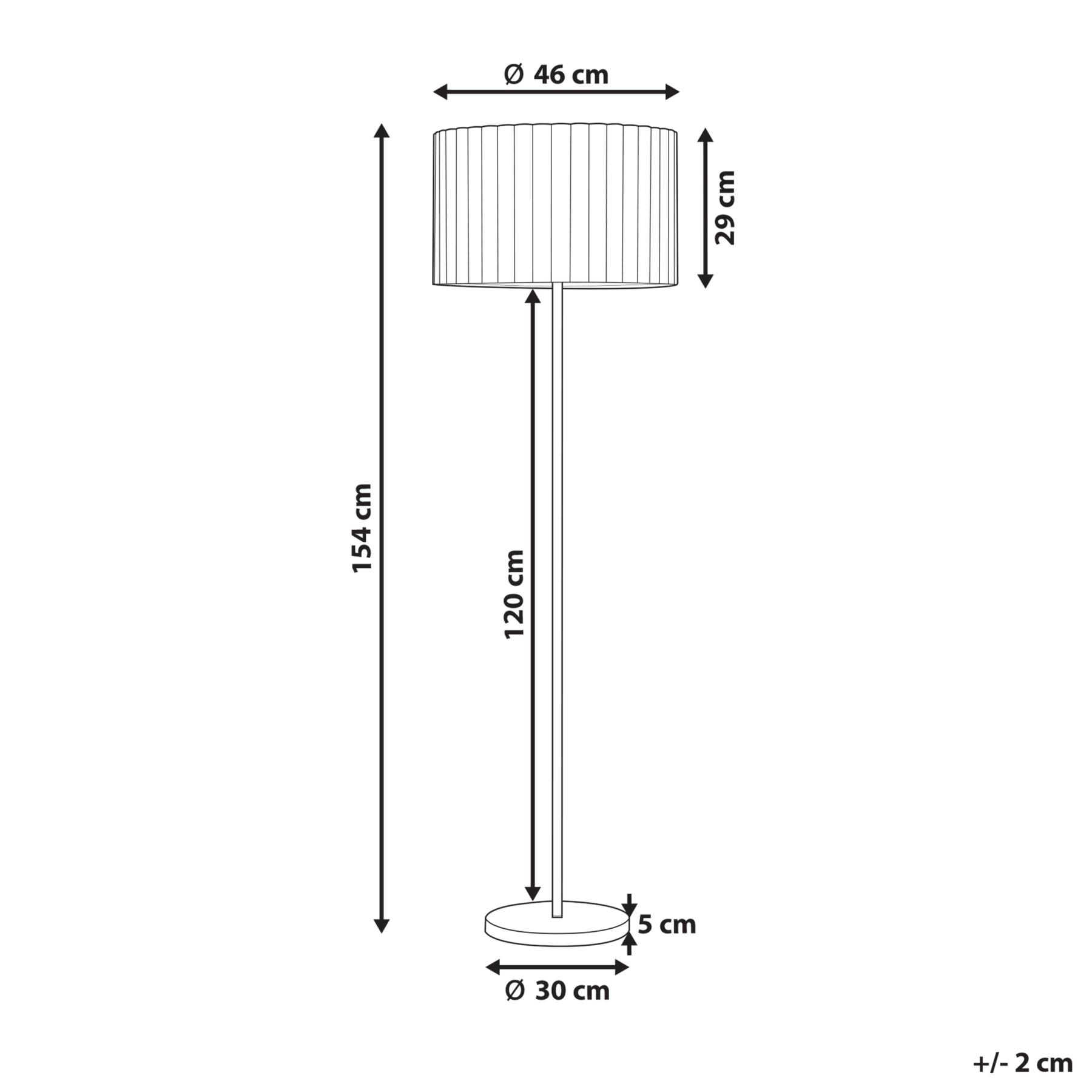 Beliani - LOURENS - Vloerlamp - Beige|Wit - Polyester