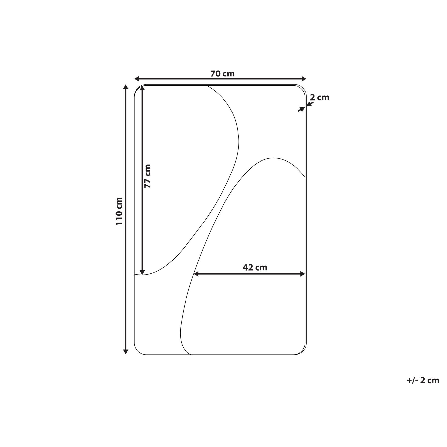 Beliani - ORMES - Wandspiegel - Grijs - 70 x 110 cm - Glas