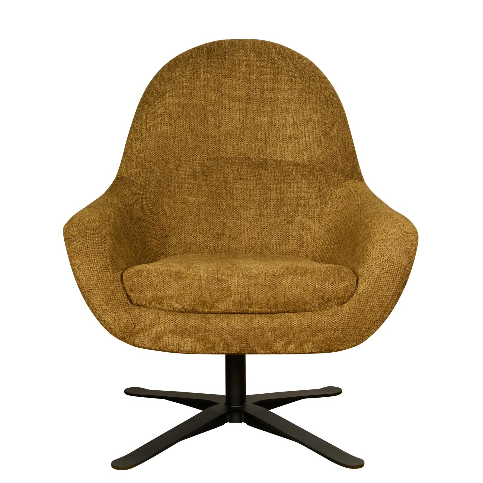 Draaifauteuil Skye - Oker - Textiel - 83x77x90cm (BxHxD)