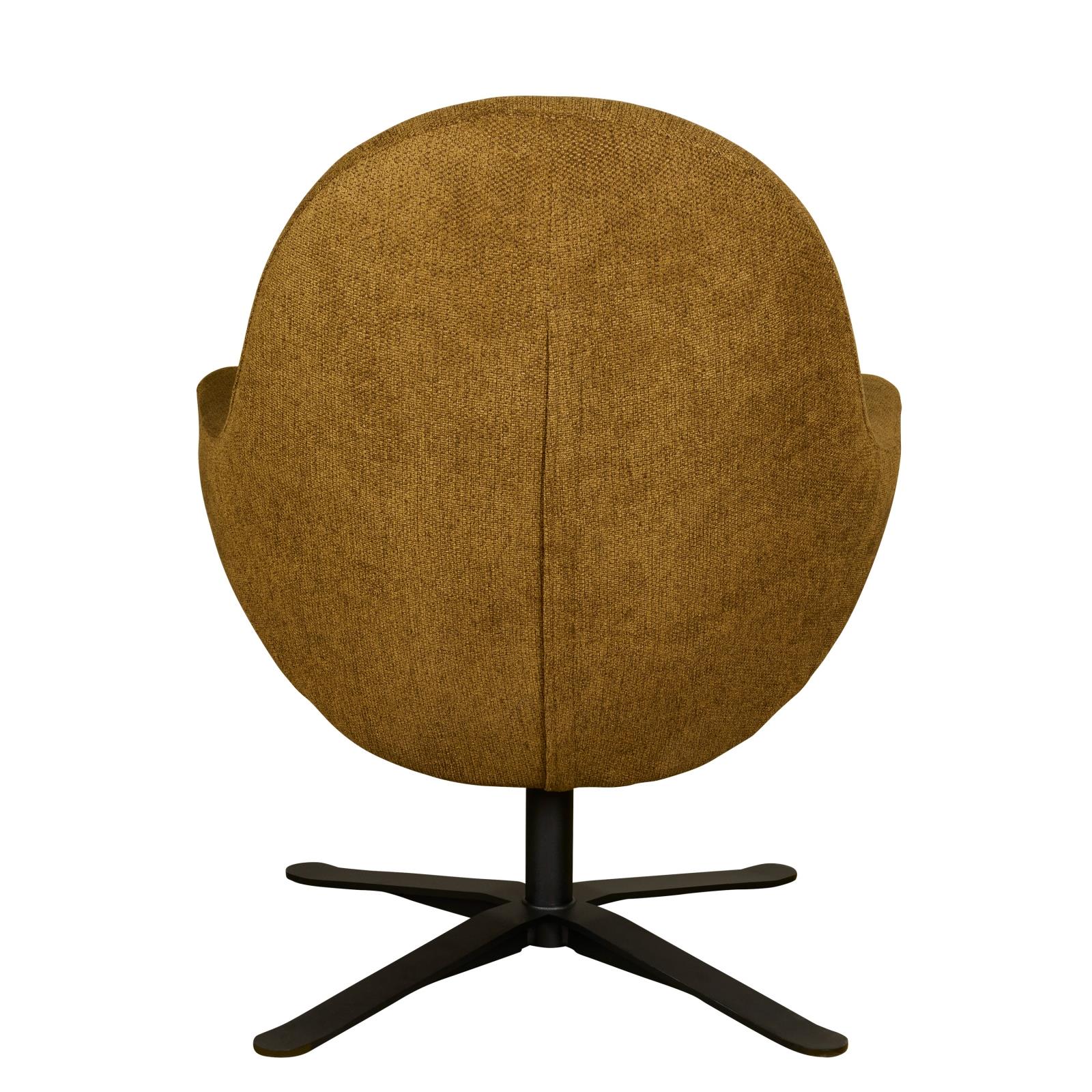 Draaifauteuil Skye - Oker - Textiel - 83x77x90cm (BxHxD)
