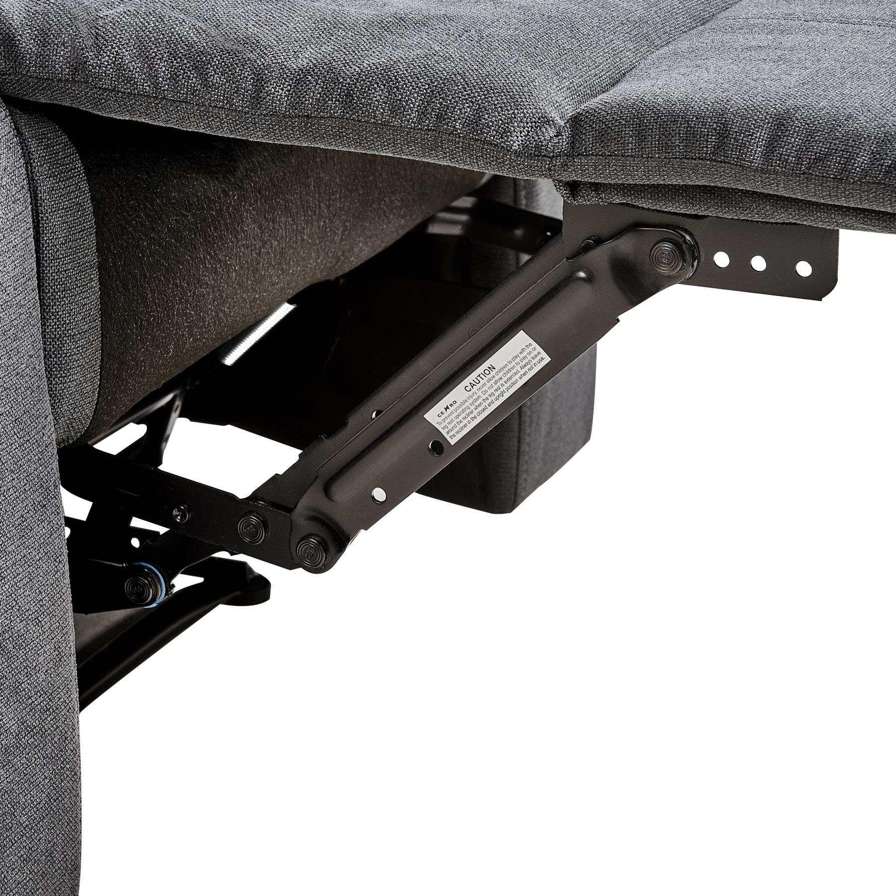 Beliani-BERGEN II -Fauteuil handmatig verstelbaar-Grijs-Polyester