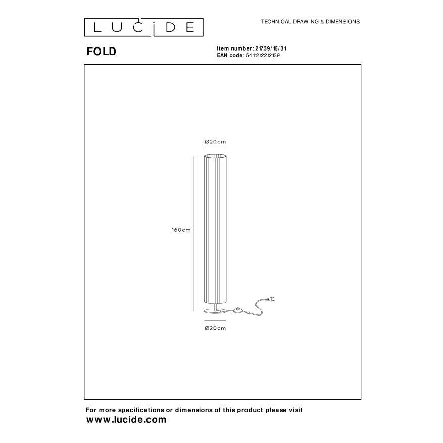 Lucide FOLD Vloerlamp - Wit