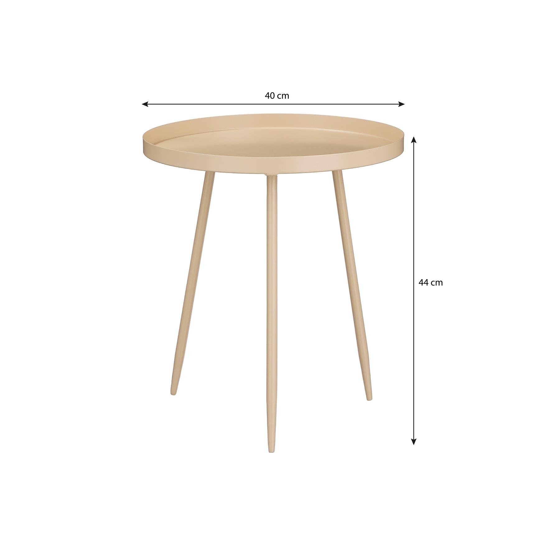 Mica Decorations Flores Bijzettafel - H44 x Ø40 cm - Beige