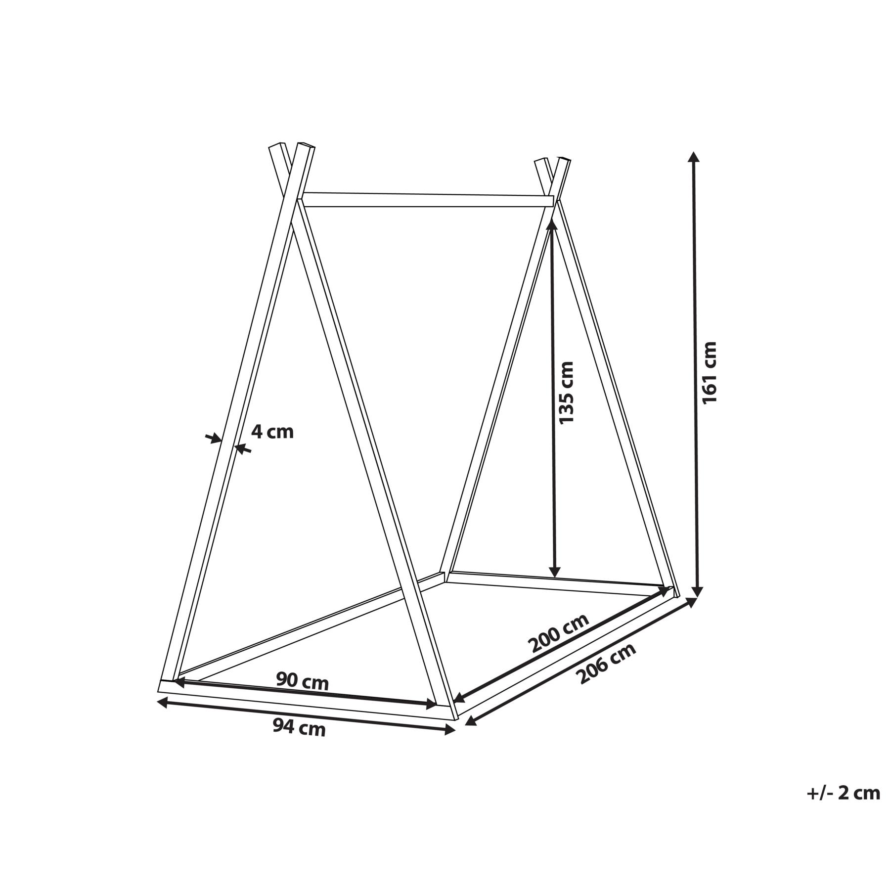 Beliani - SAURAT - Kinderbed - Wit - 90 x 200 cm - Dennenhout