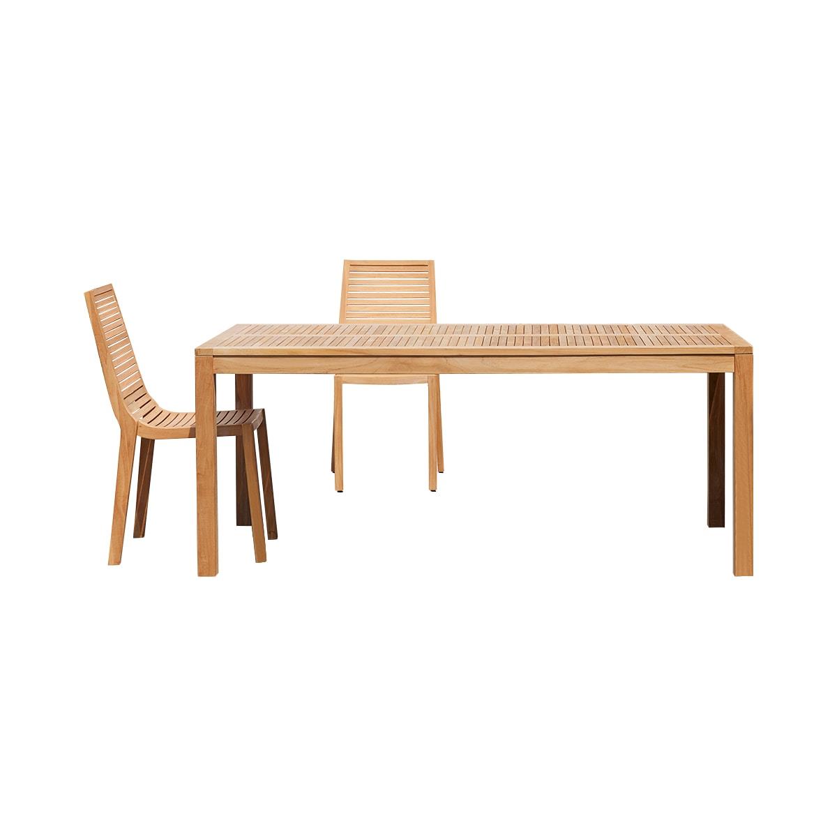 Tikamoon - Teo - Massief teakhouten tuintafel voor 6|8 personen.