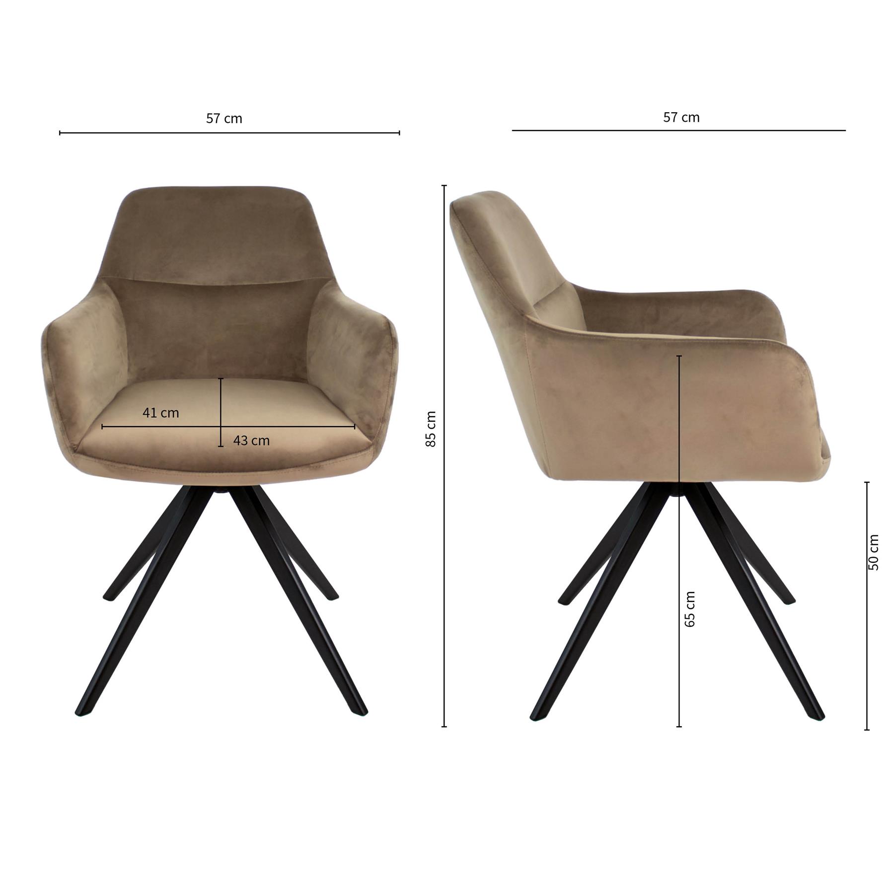 Kick draaistoel Tom - Taupe
